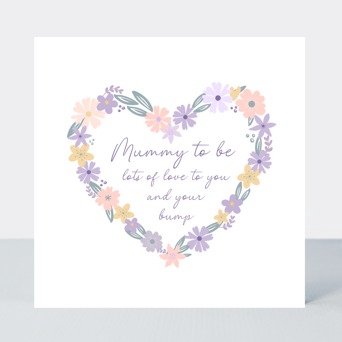 Petimo - Lavender Haze Mummy To Be Floral Wreath Card
