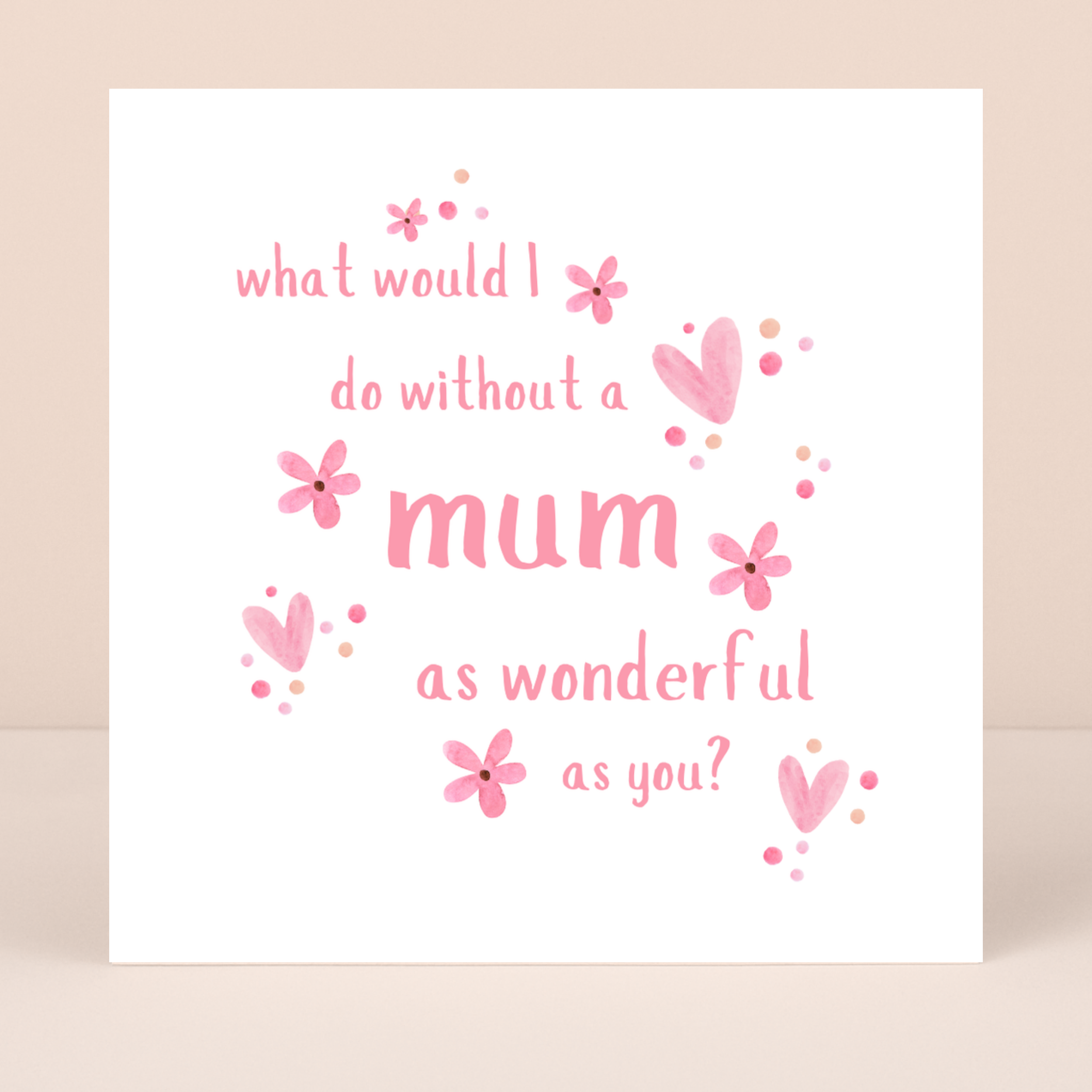 Petimo - Sweet Hearts Mum As Wonderful As You Pink Flower Hearts Card - More Than Just a Gift | Narborough Hall