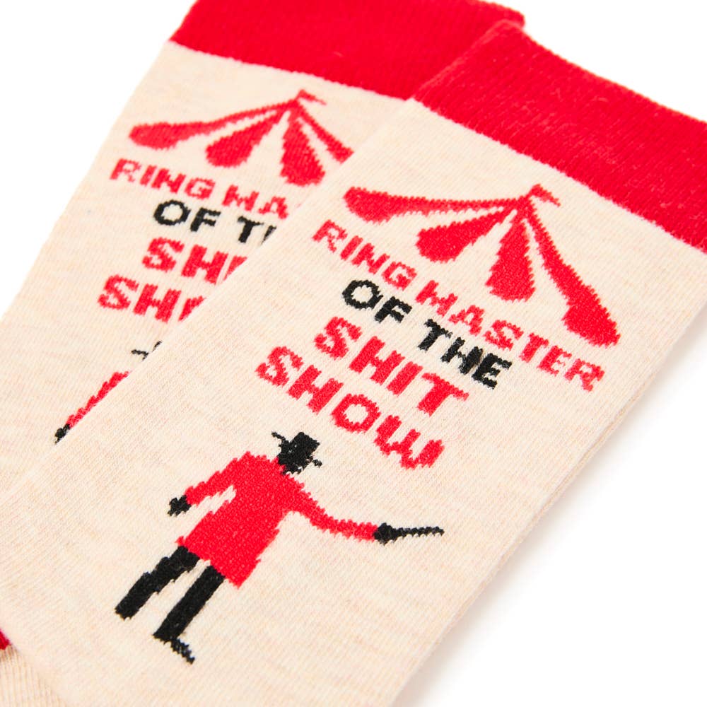 Urban Eccentric - Unisex Ring Master Of The Shit Show Socks: 6 - 11