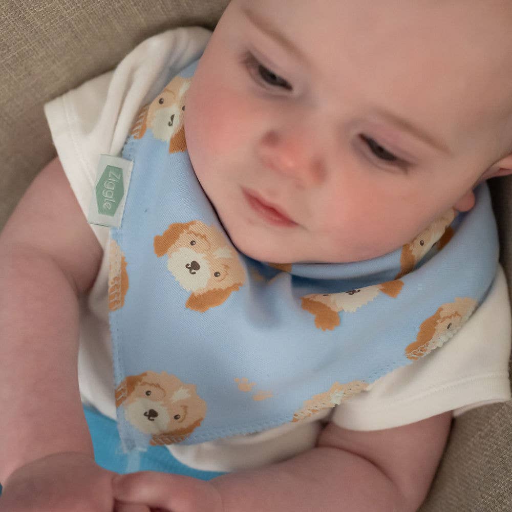 Ziggle Baby - Cockapoo puppy print bib