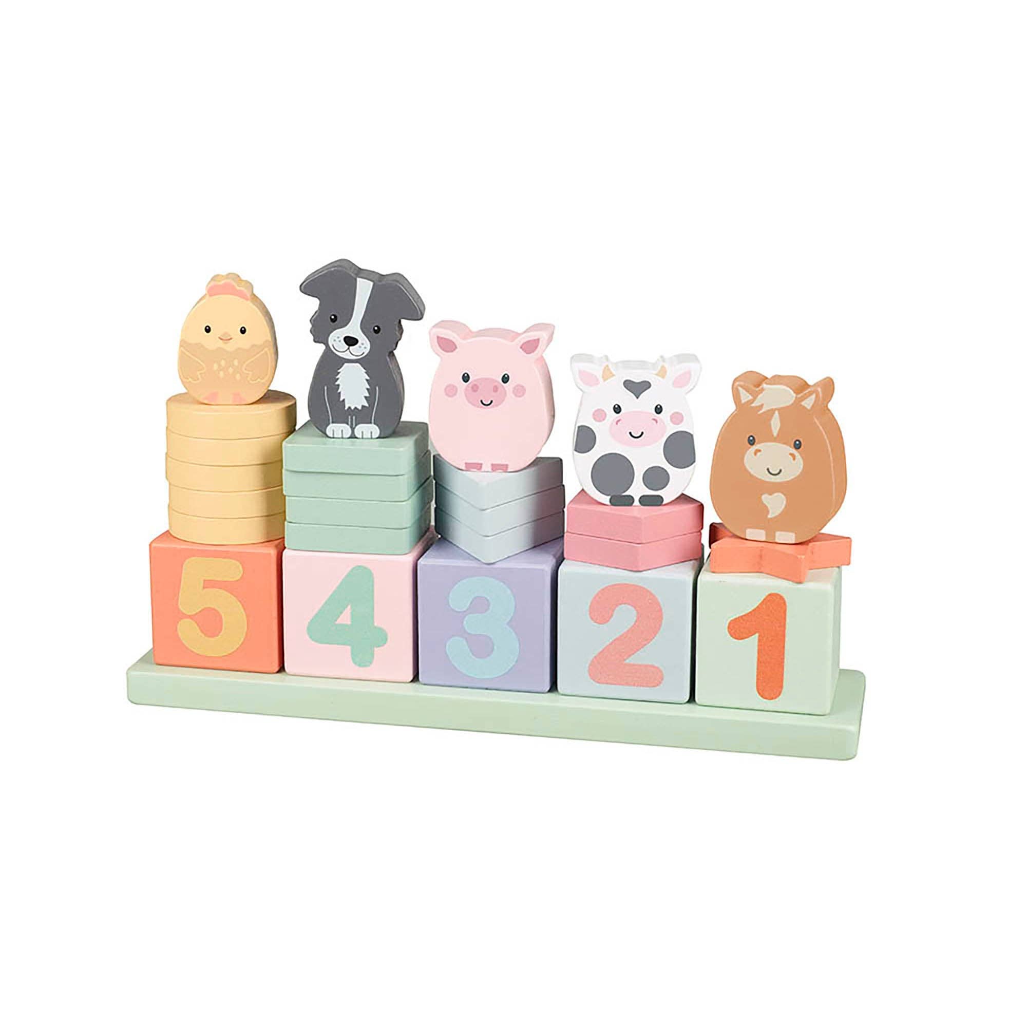 Orange Tree Toys - Farmyard Wooden Animal Counting Game