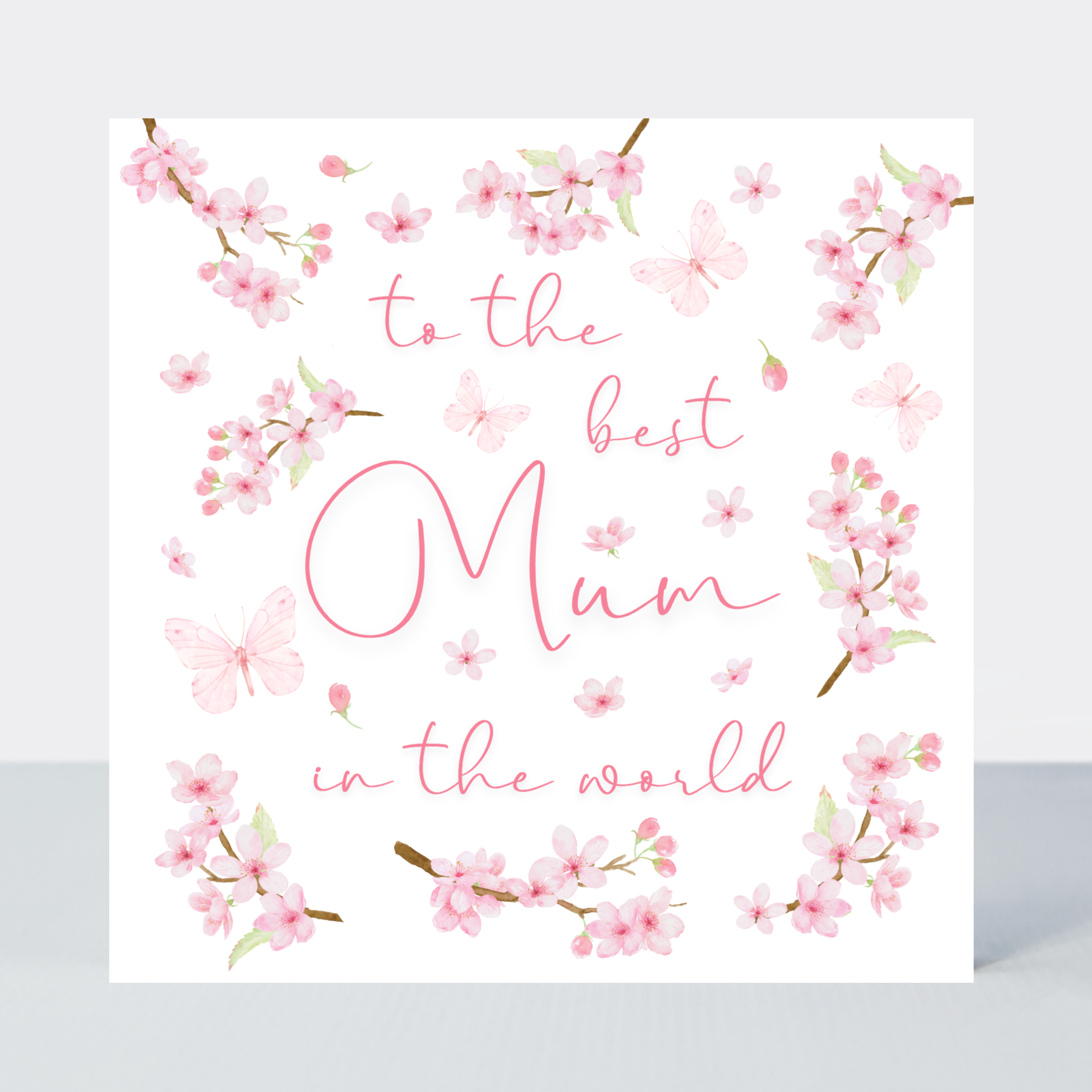 Petimo - Hana Blush To The Best Mum In The World Cherry Blossom Card - More Than Just a Gift | Narborough Hall