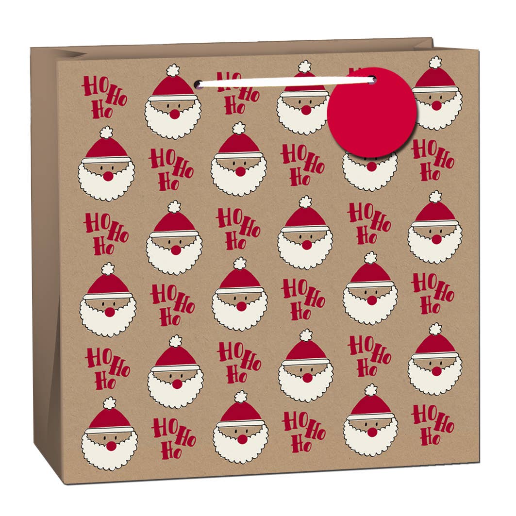The Unique Paper Company - Eco-friendly FSC™ Ho Ho Ho Christmas Kraft Gift Bags: Large