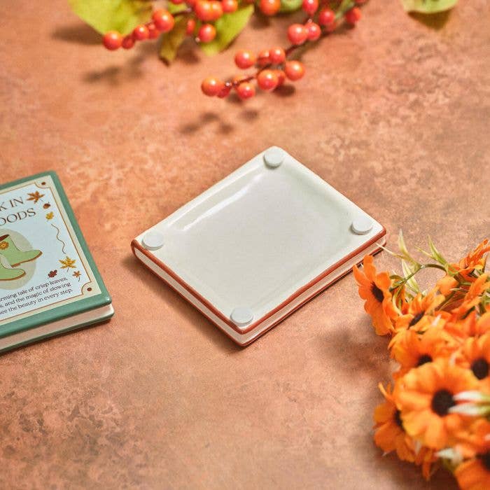 Cosy Chapter Book Shaped Stoneware Coaster 3 Asstd