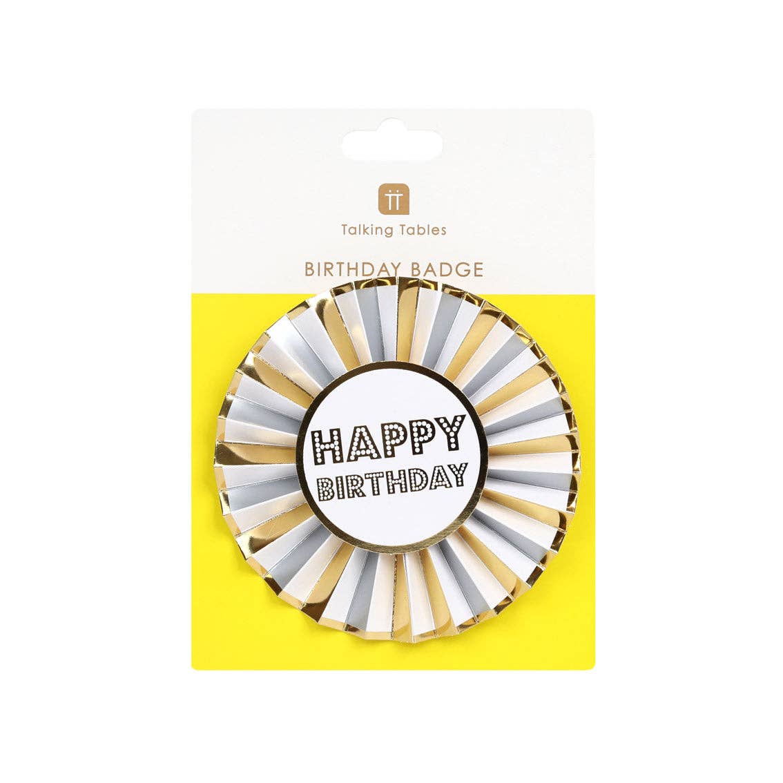 Talking Tables - Luxe Gold Happy Birthday Badge | 11.5cm |