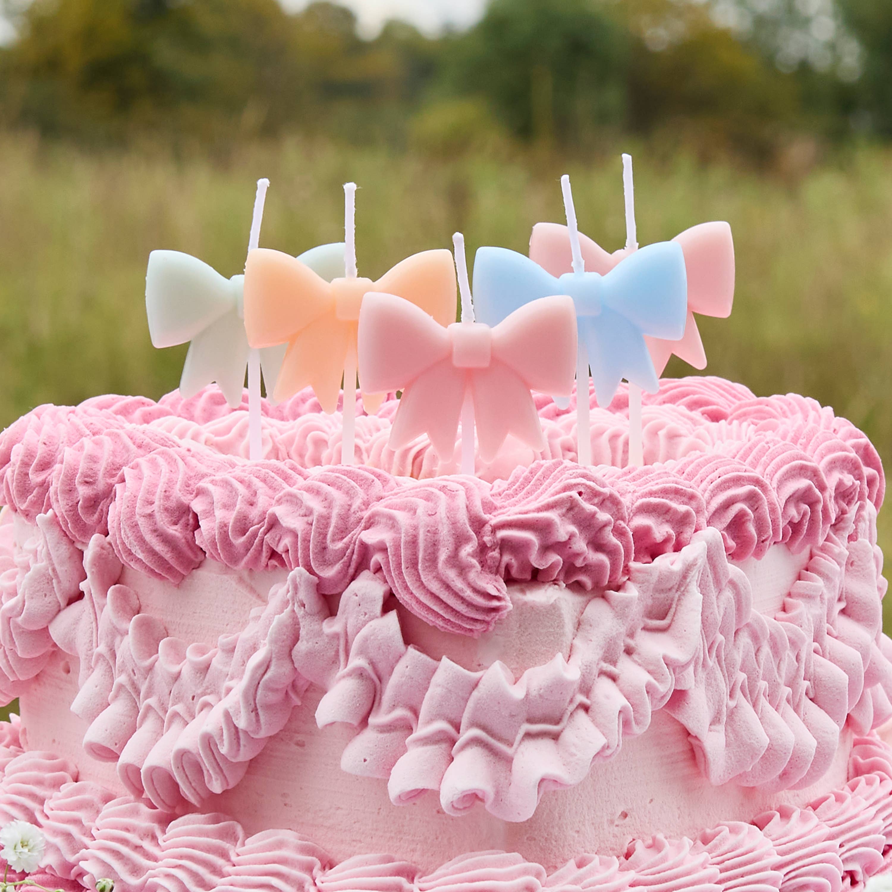 Hootyballoo - Pastel Bow Candles - Pack of 5