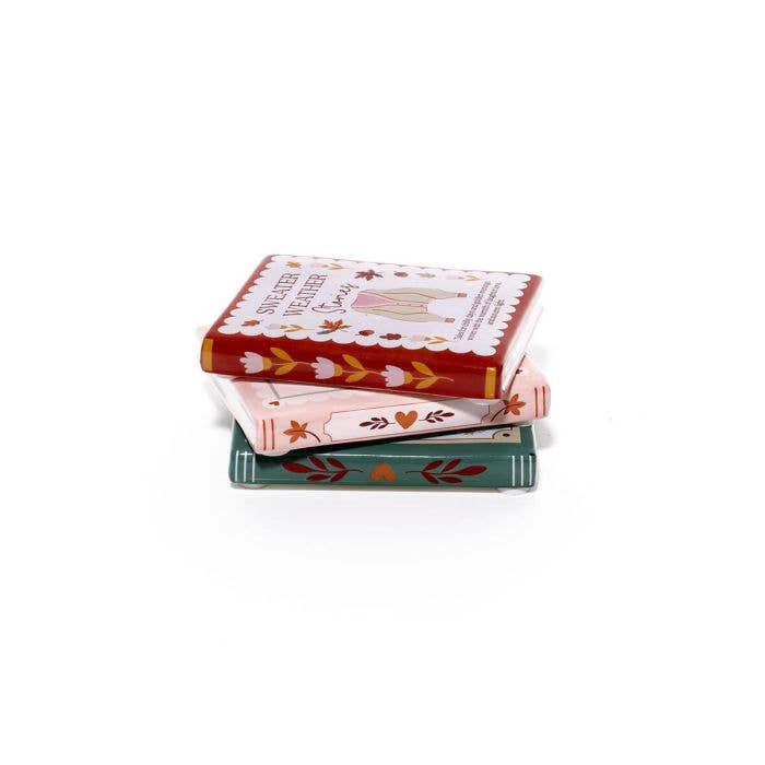 Cosy Chapter Book Shaped Stoneware Coaster 3 Asstd