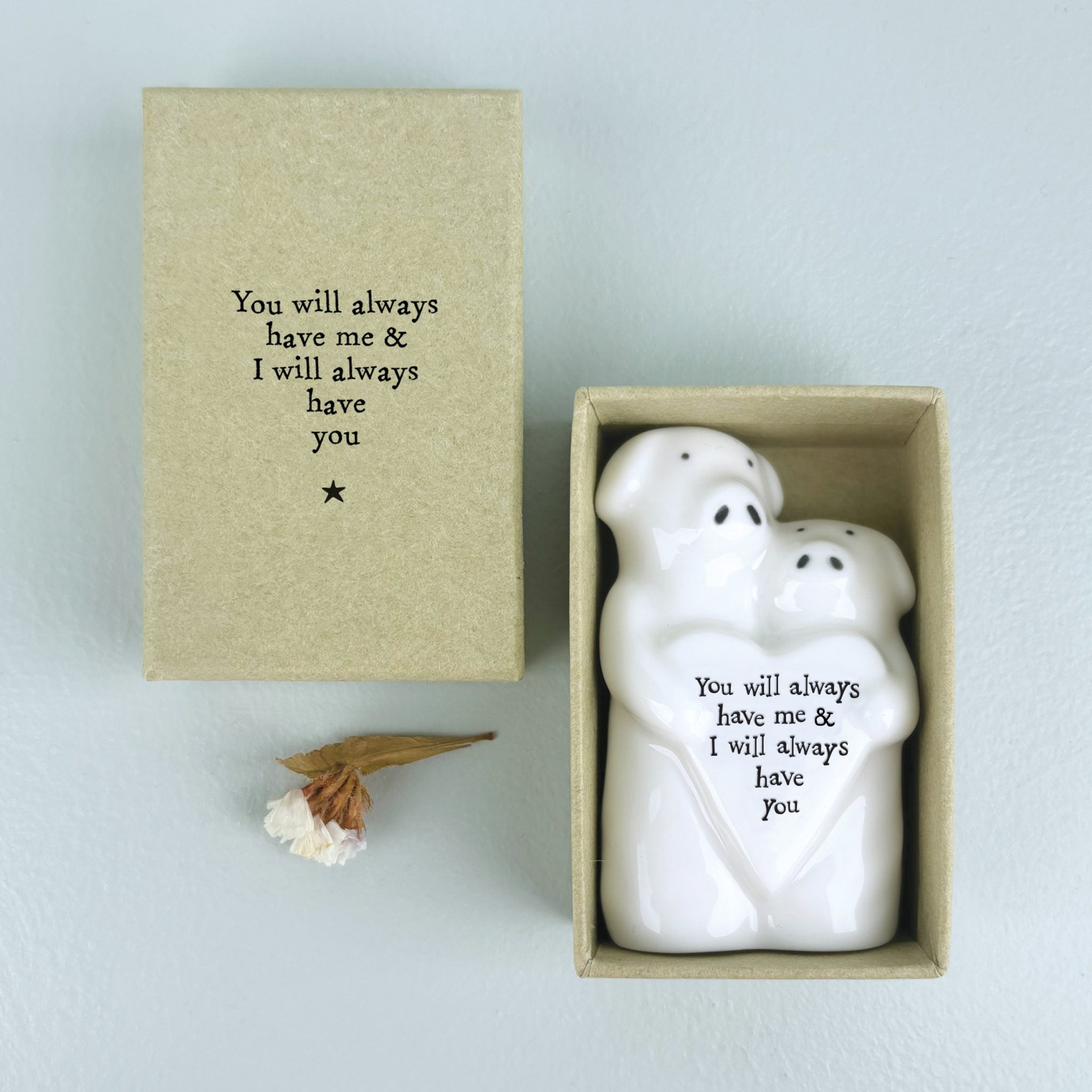 East of India Porcelain Animal Couple - Pigs