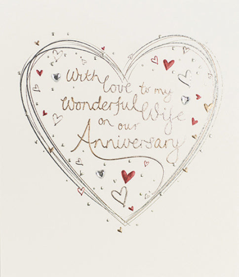 Mimosa Wife Anniversary Card