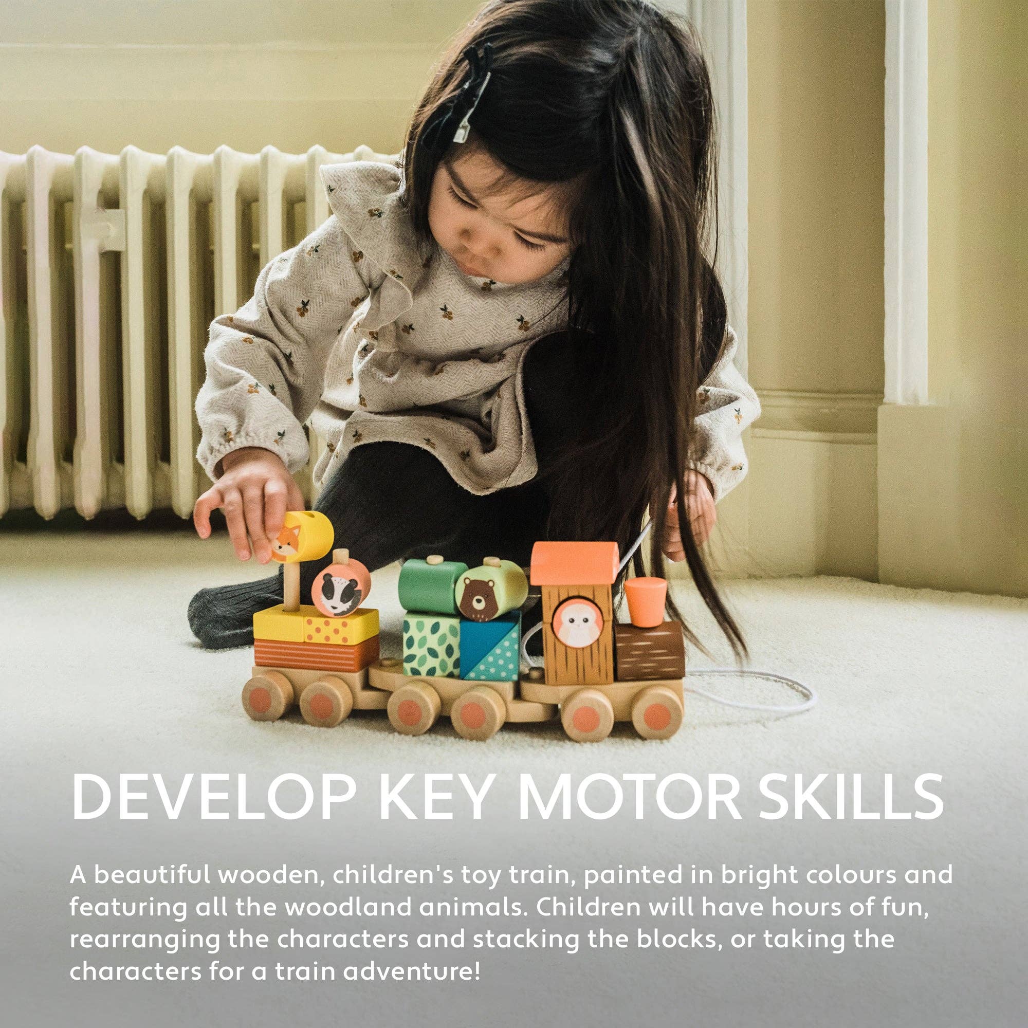 Orange Tree Toys - Woodland Woodend Puzzle Train