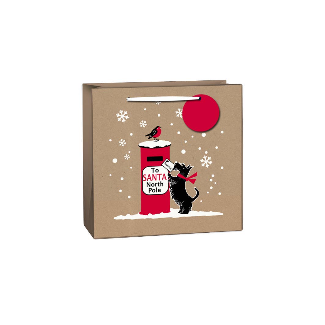 The Unique Paper Company - Eco-friendly FSC™ Ho Ho Ho Christmas Kraft Gift Bags: Large