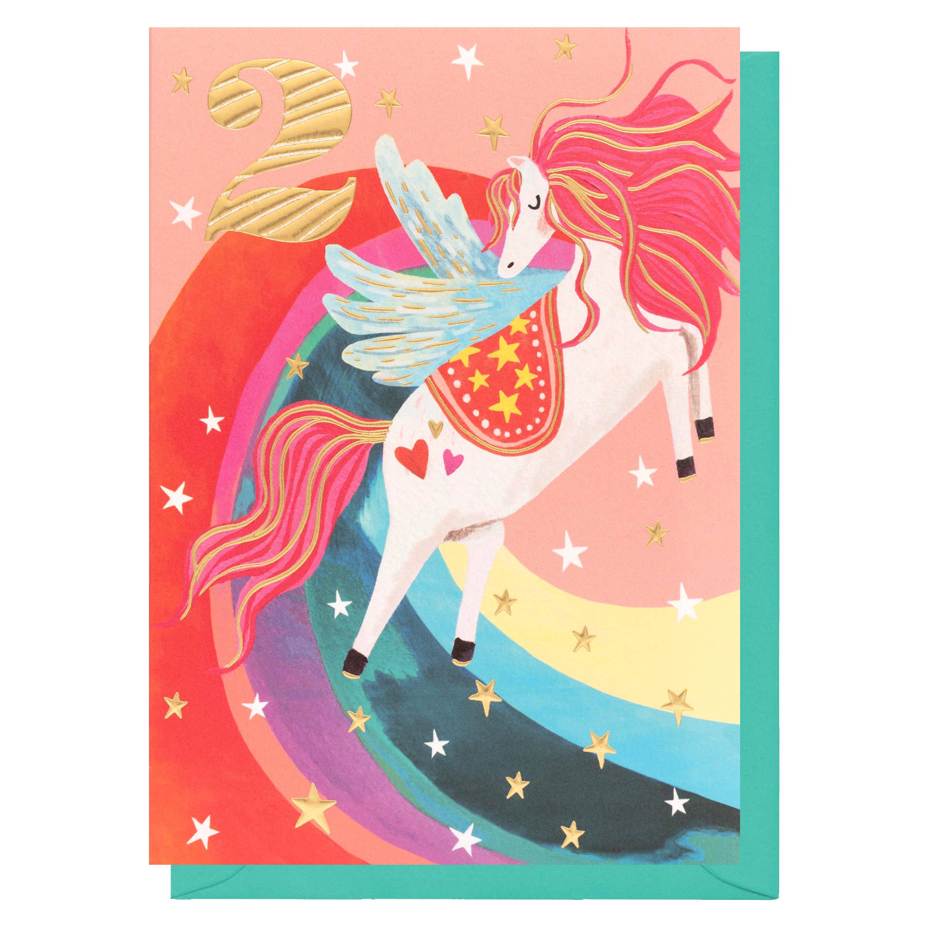 Louise Tiler - Age 2 Unicorn Birthday Card