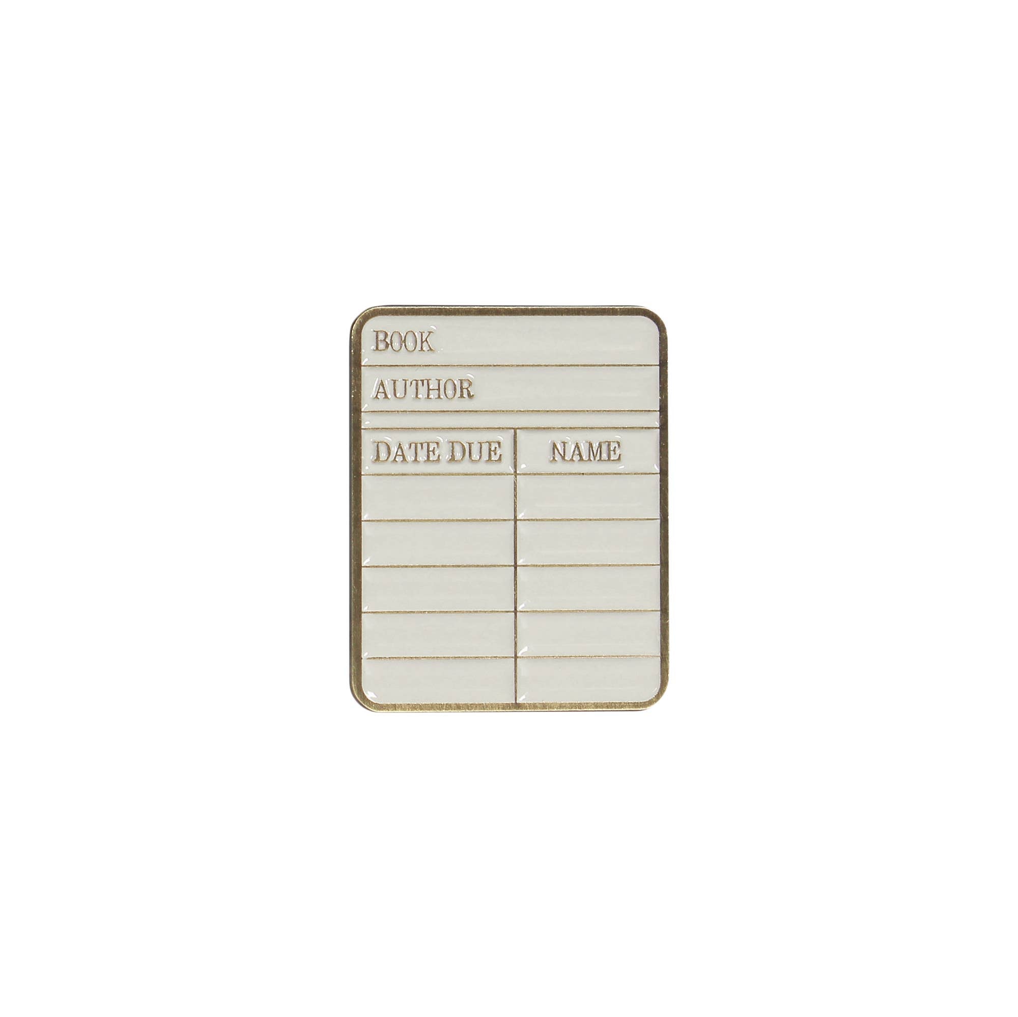 Half Moon Bay - Metal Pin Badge Library Card Literary Book