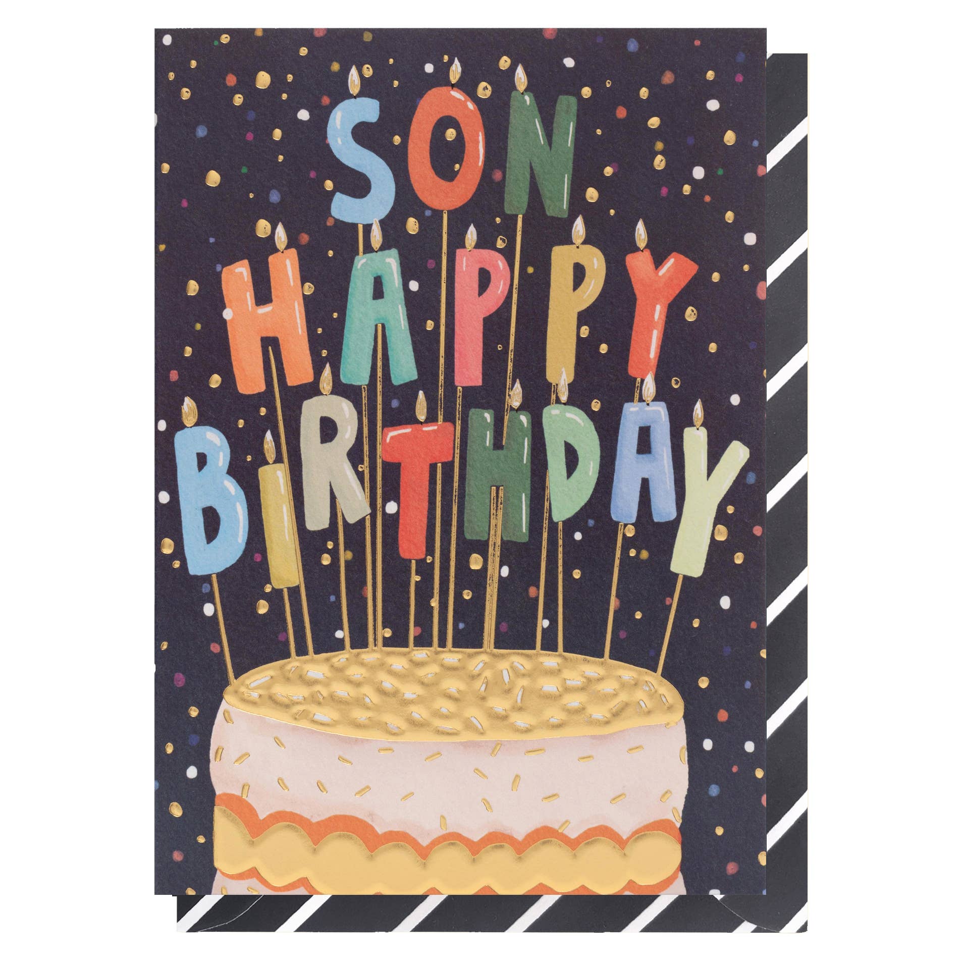 Louise Tiler - Happy Birthday Candles Son Birthday Card
