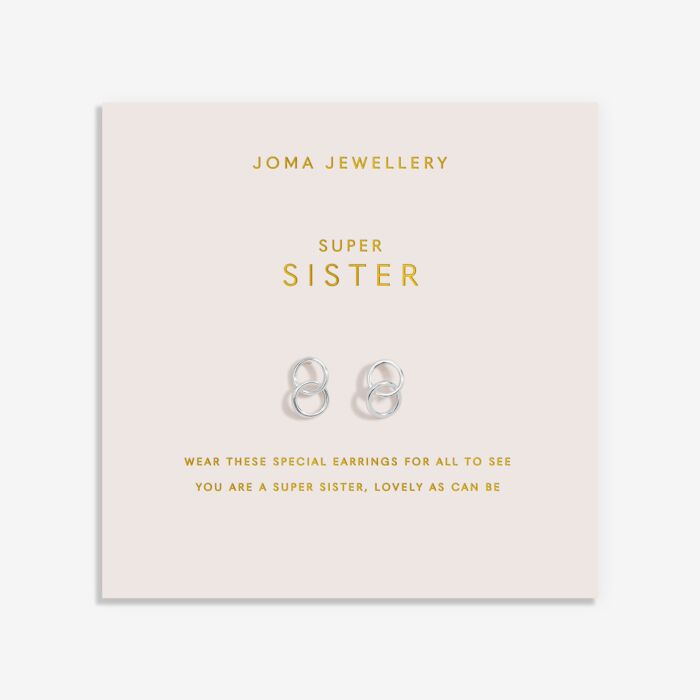 Joma- Forever Yours 'Super Sister' Earrings In Silver Plating
