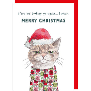 Rosie Made A Thing Here We Go Christmas Card