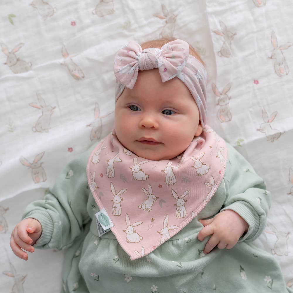 Ziggle Baby - Bunnies Top Bow Turban Headband