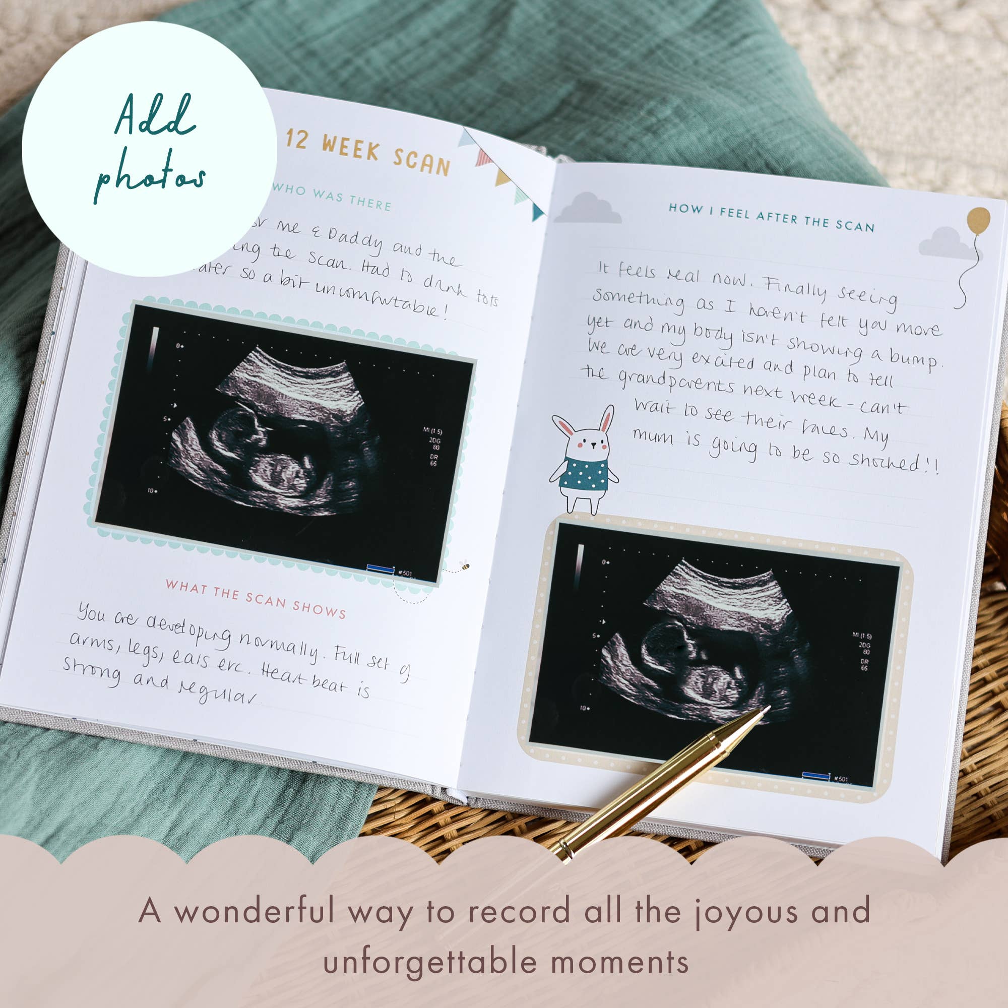 FROM YOU TO ME Meaningful Gifts - Bump to Birthday Pregnancy Journal | Pregnancy Keepsake
