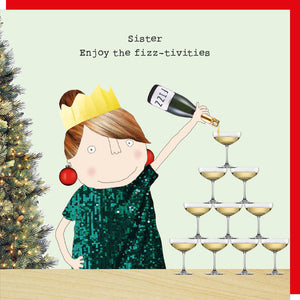 Rosie Made A Thing Sister Fizz Christmas Card
