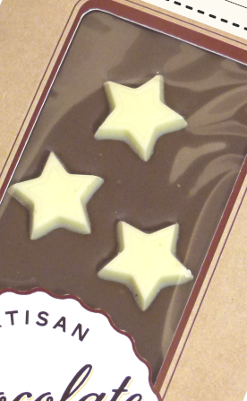 Hames Chocolates - Milk Artisan Bar White Star Studded Gala