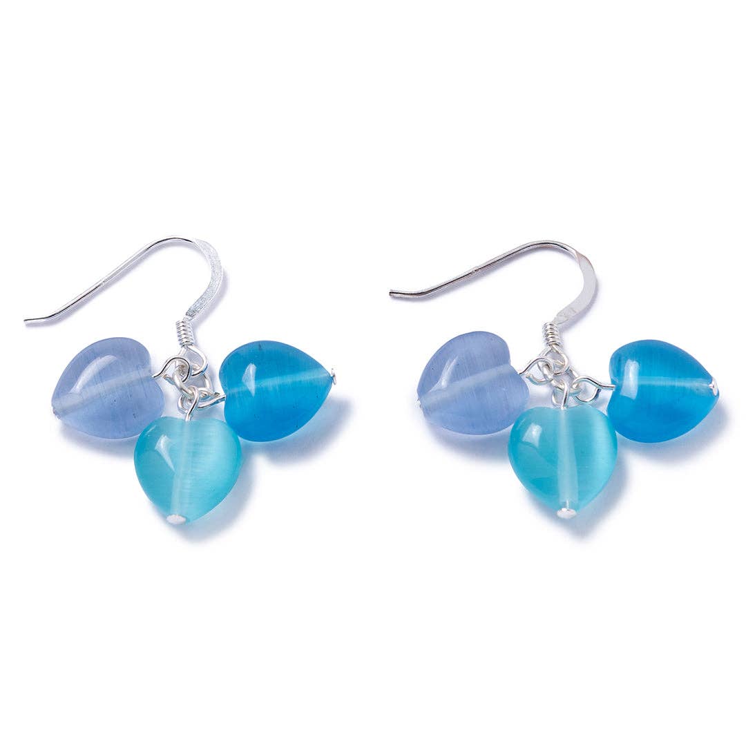 Carrie Elspeth Jewellery - Hearts Earrings: Ocean