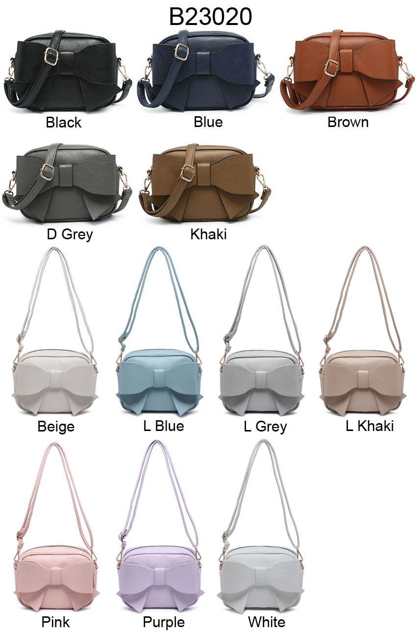 Beau Light Khaki Crossbody Bow Bag