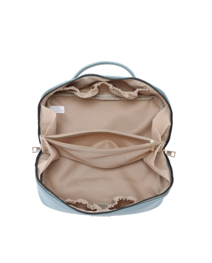 Train Case Make Up Bag - Light Grey