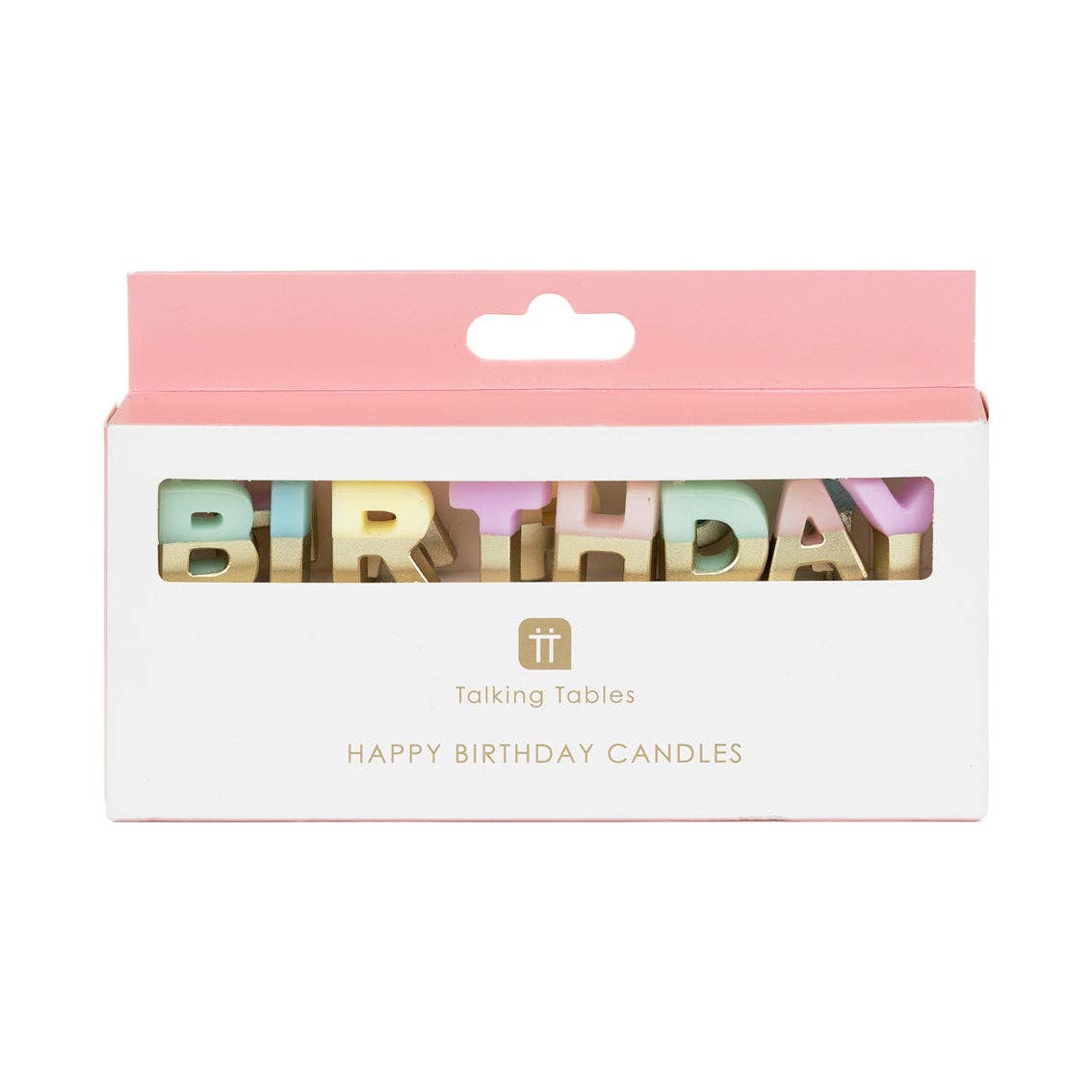 Talking Tables - Pastel 'Happy Birthday' Letter Candles