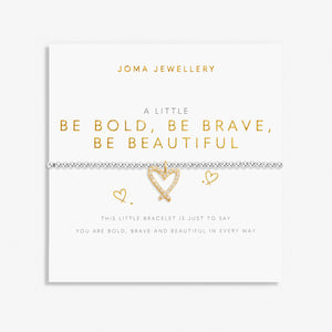 Joma Jewellery A Little 'Be Bold Be Brave Be Beautiful' Bracelet In Silver And Gold Plating |More Than Just A Gift