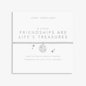 Joma Jewellery A Little 'Friendships Are Life's Treasures' Bracelet In Silver Plating |More Than Just A Gift