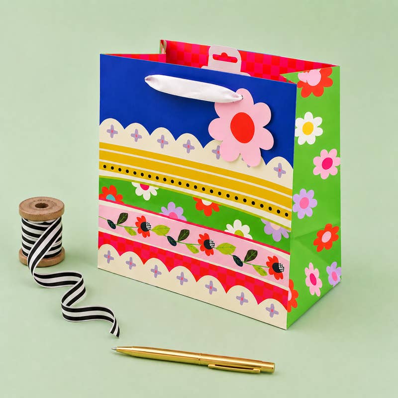 Laura Darrington Design - Luxury Floral Patterned Gift Bag (Medium)