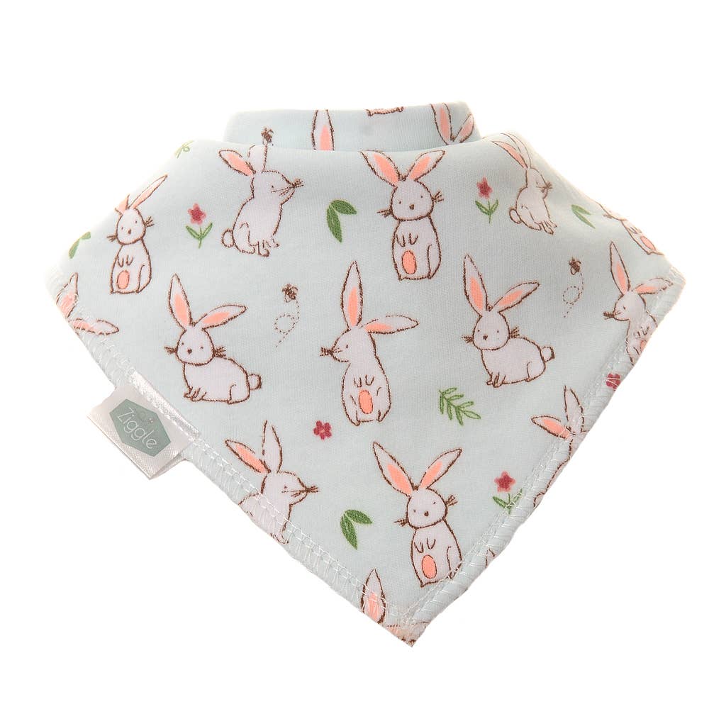 Ziggle Baby - Bunnies bib set: Light Pink / Set