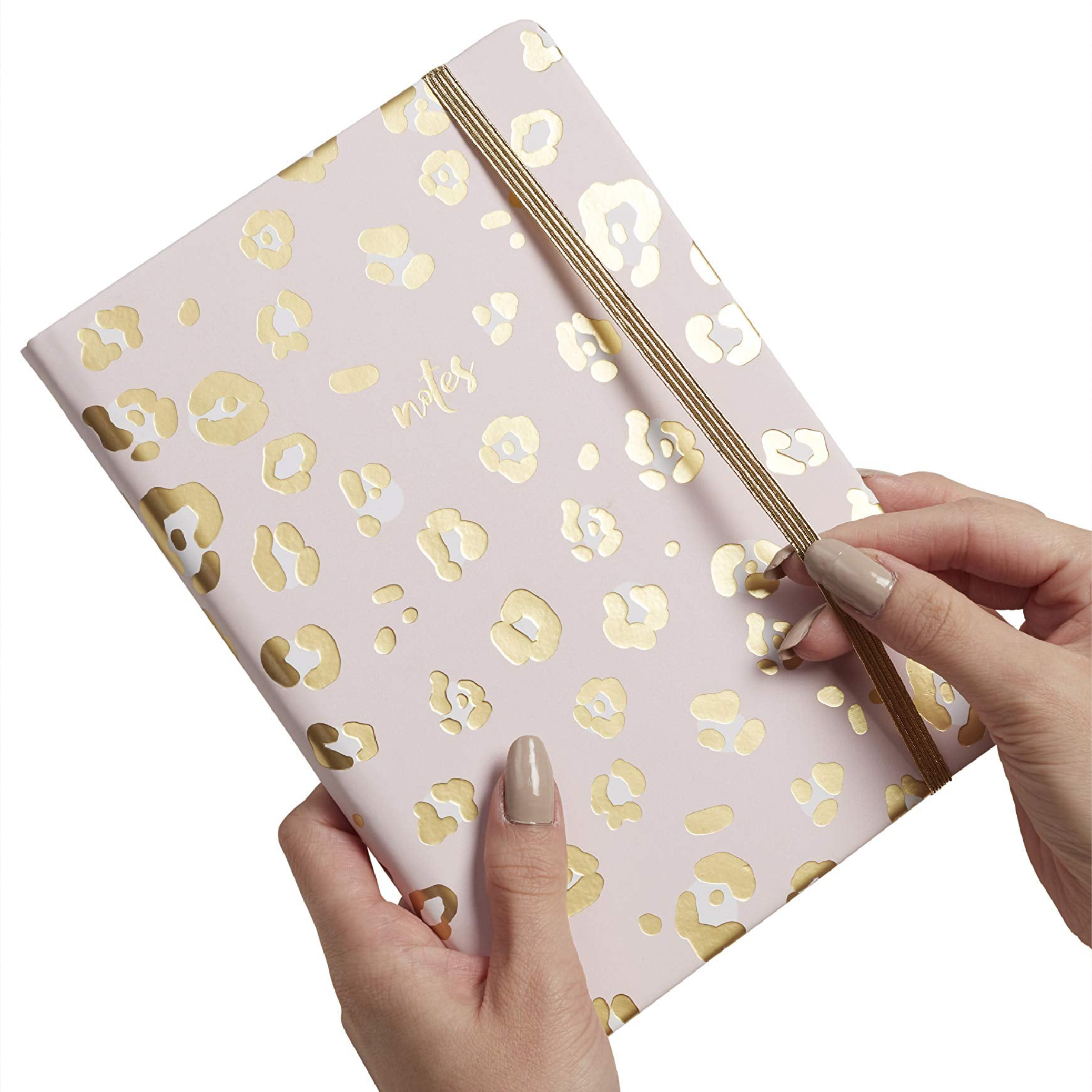 Oli Olsen - Éccolo A5 Lined Hardcover Journal - Pink Leopard Print