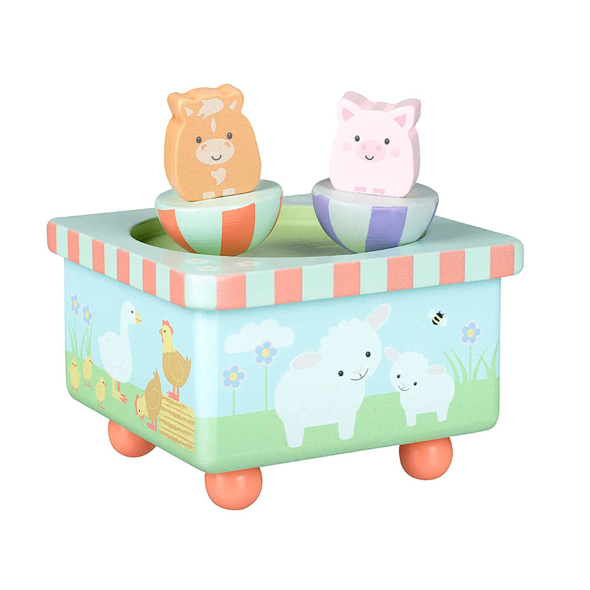 Orange Tree Toys - Farm Animal Wooden Music Box