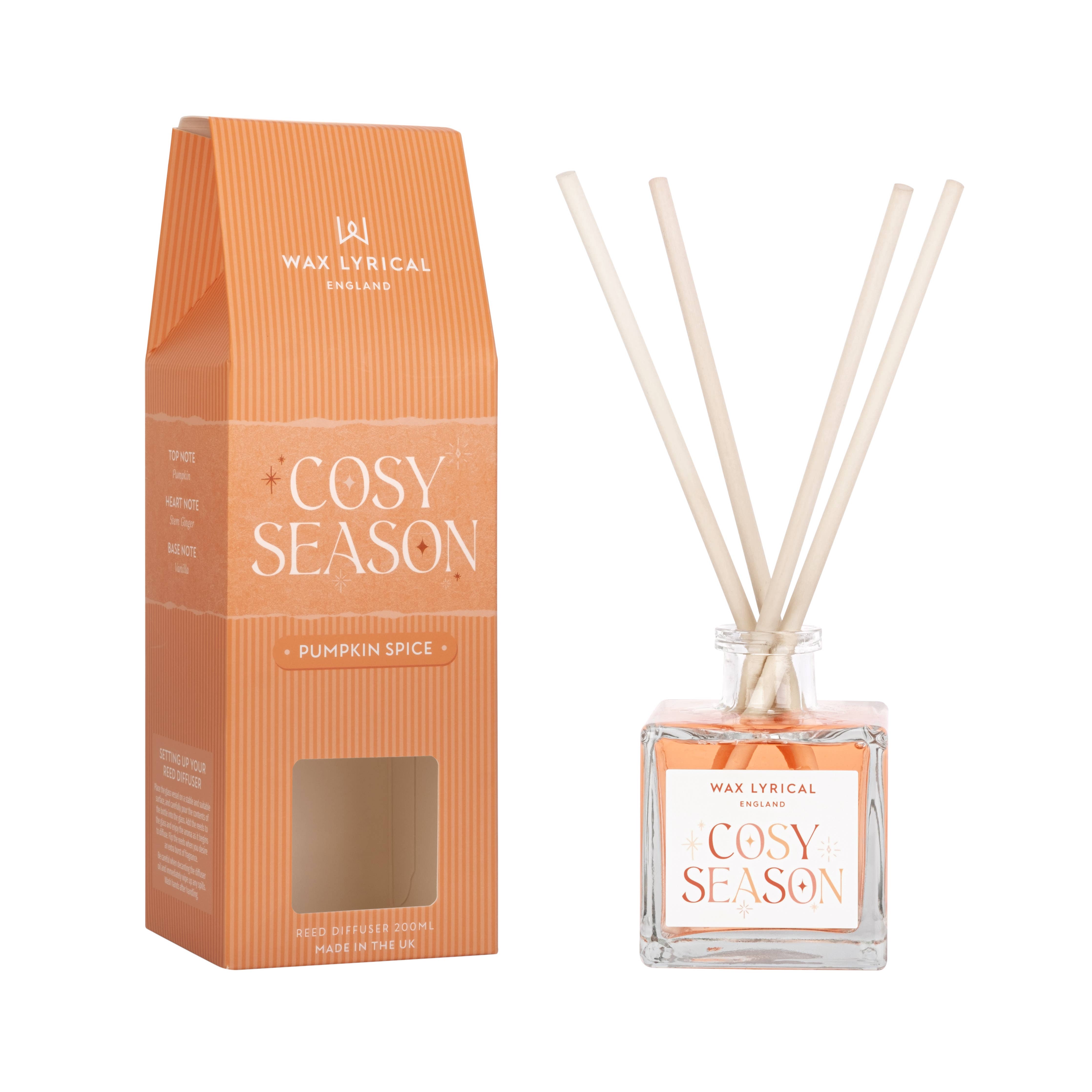 Wax Lyrical UK - Wax Lyrical Cosy Season Pumpkin Spice Reed Diffuser: Pumpkin Spice