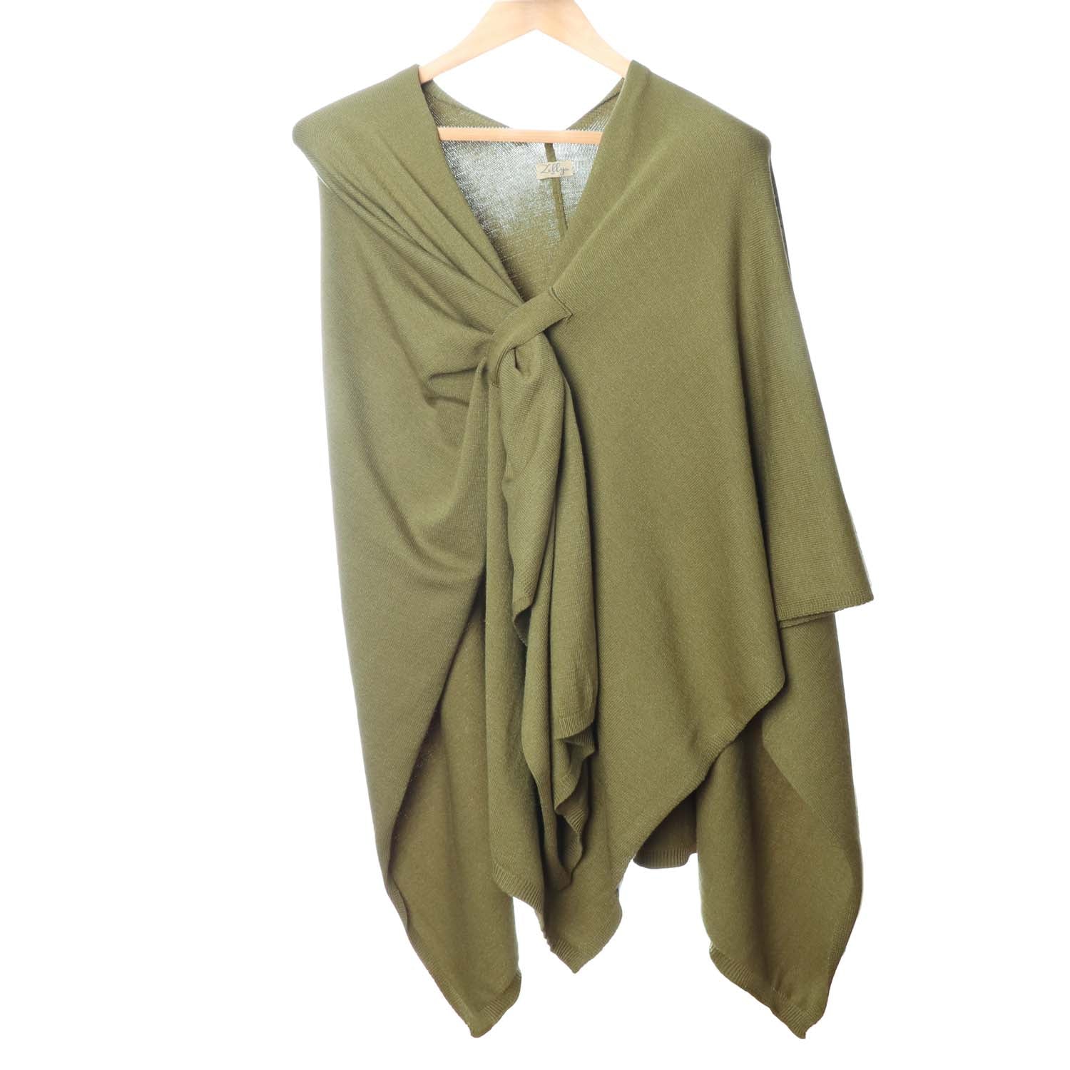 Zelly Green Pull Through Poncho