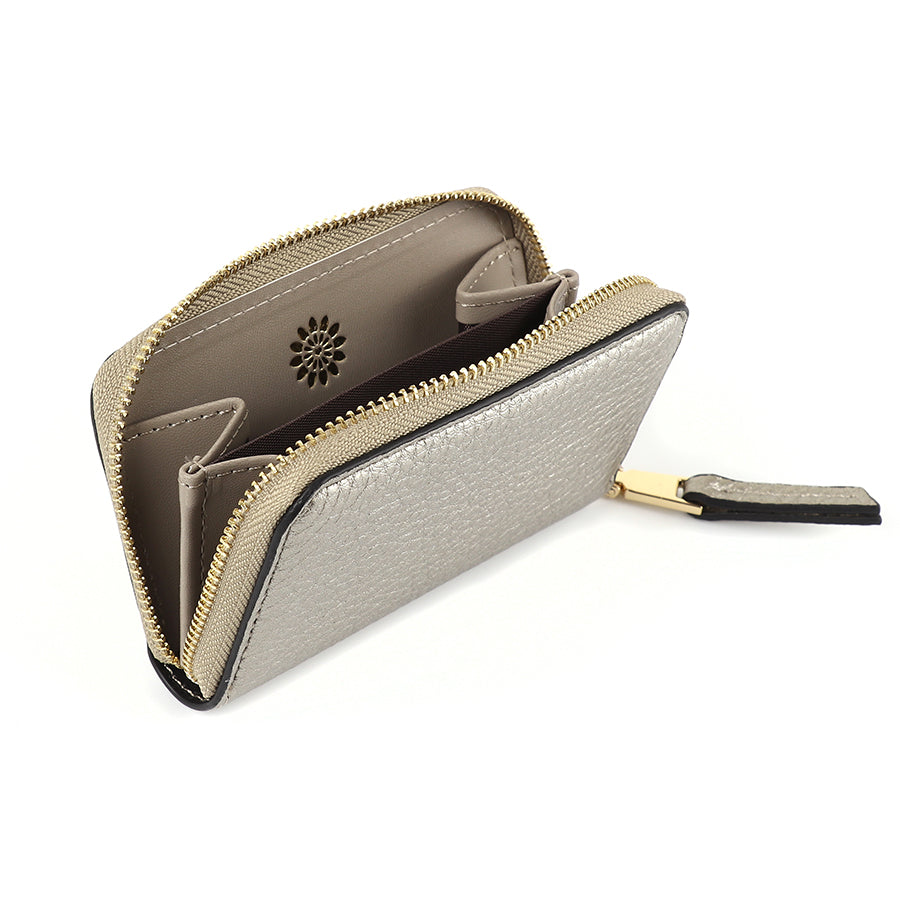 POM Metallic faux Leather small coin Purse