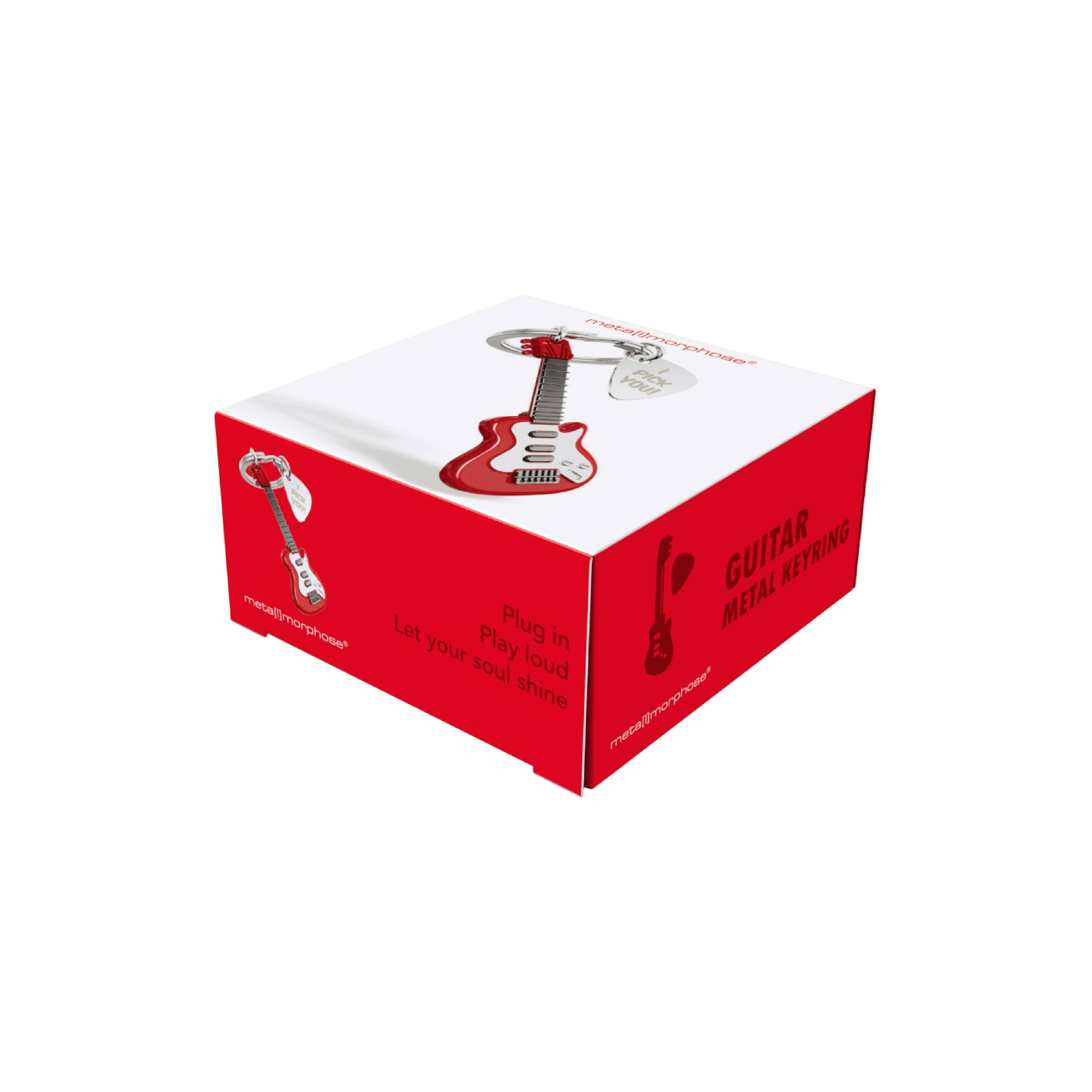 Oli Olsen - Metalmorphose Keyring Red Electric Guitar with Pick Keyring