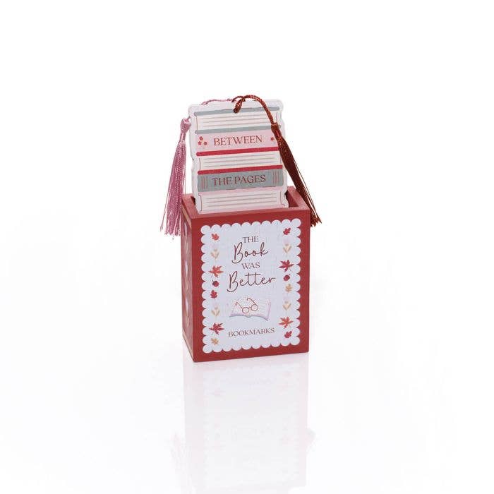 Cosy Chapter Wood Bookmark 2 Asstd With Pot Of 36