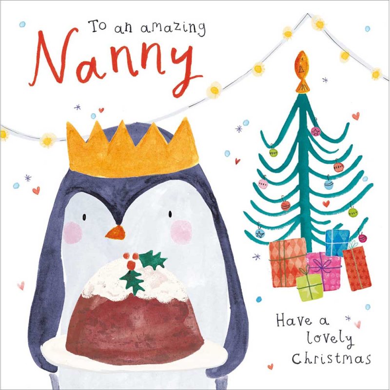 Fruit Juice Amazing Nanny Christmas Card