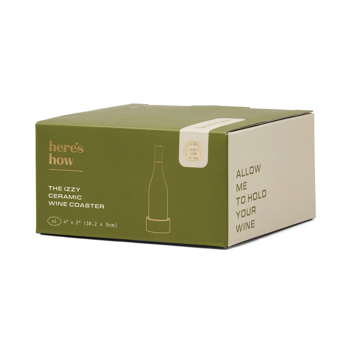 Designworks Collective - The Izzy Wine Coaster - Green Stripe