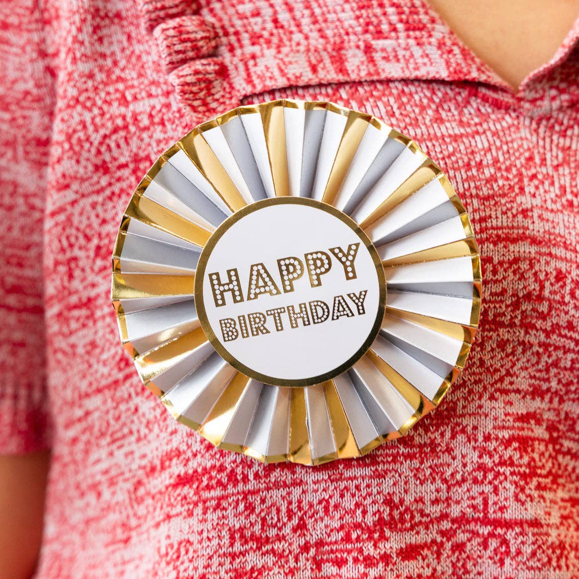 Talking Tables - Luxe Gold Happy Birthday Badge | 11.5cm |