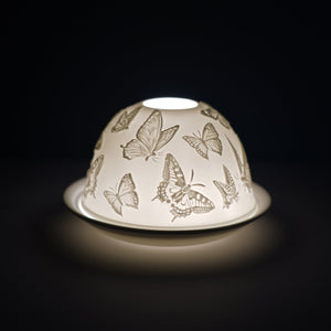 Cello Butterflies porcelain tealight dome