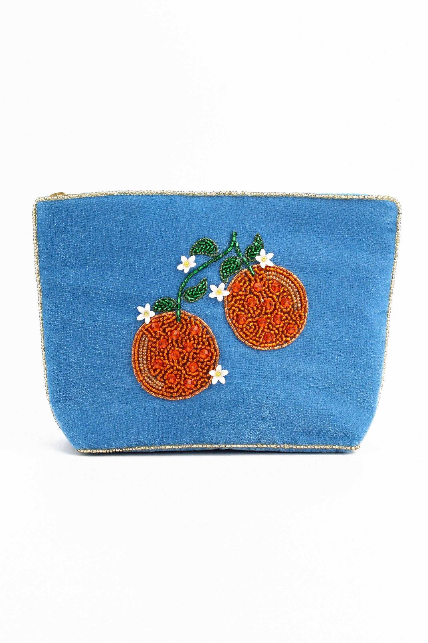 My Doris - BLUE ORANGE MEDIUM POUCH