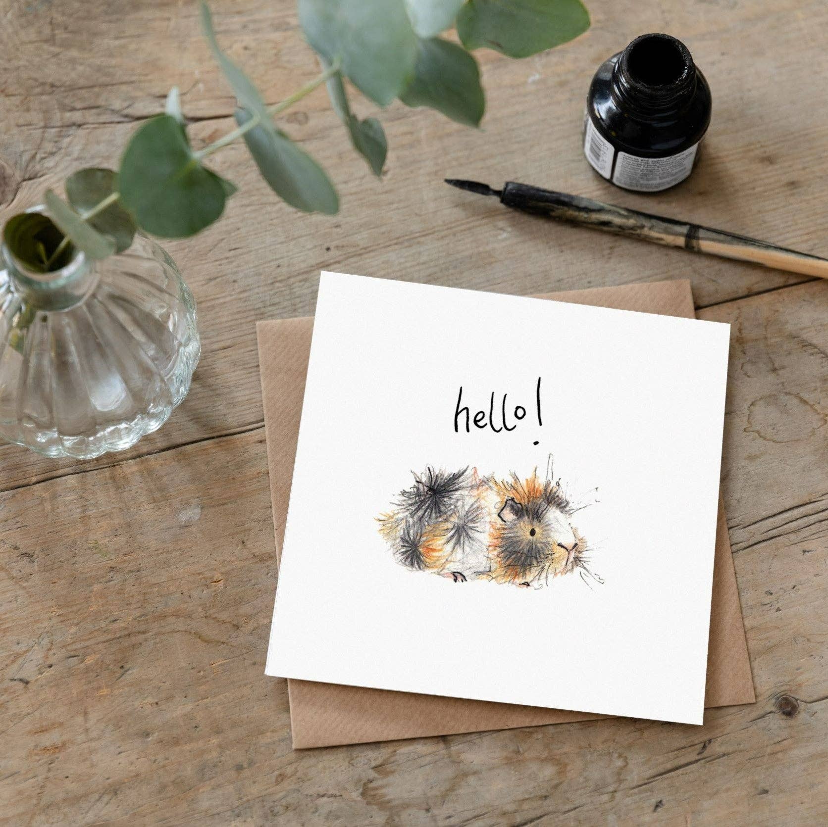 Catherine Rayner - Ruby Guinea Pig Hello Card