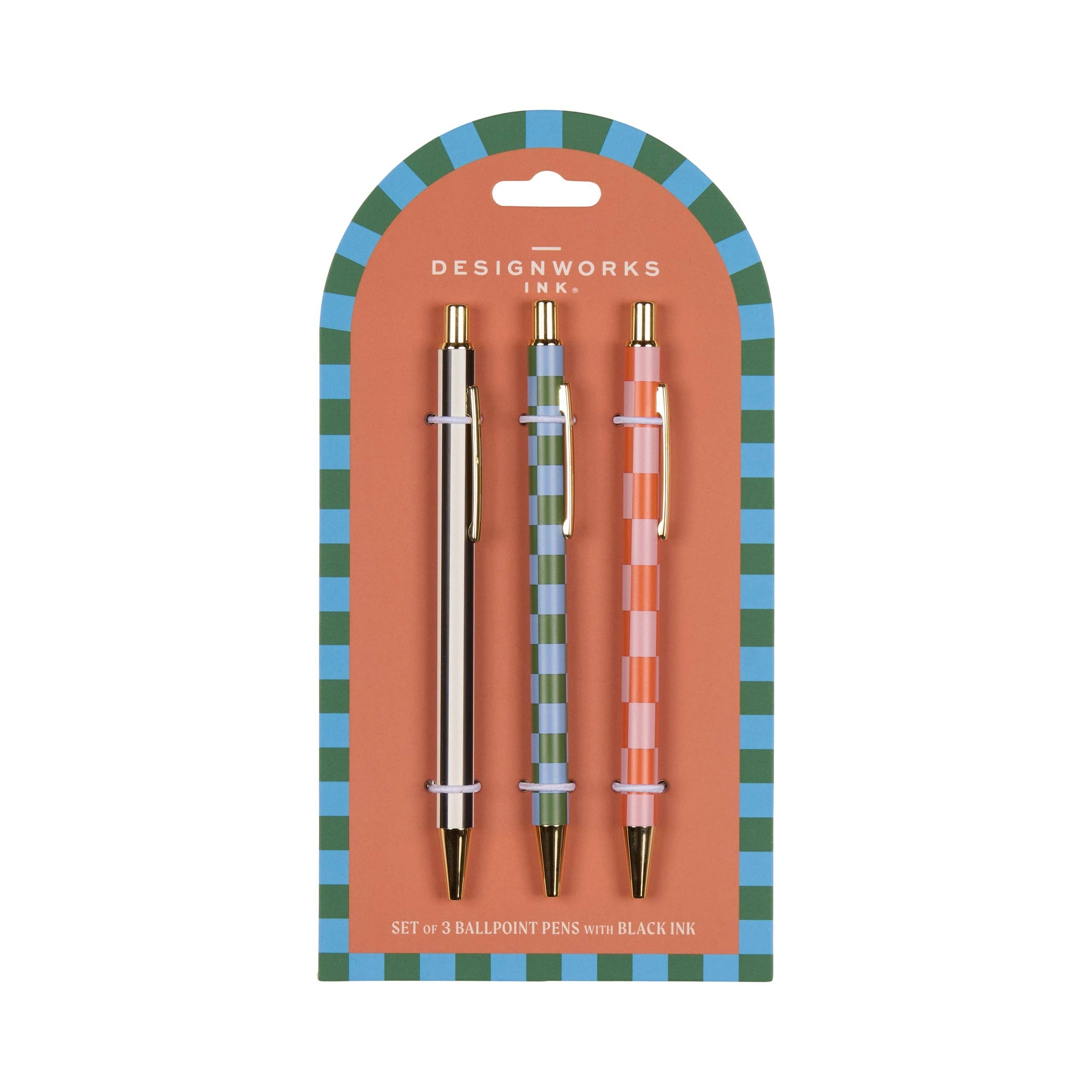 Designworks Collective - Designworks Ink A Dopo Set of 3 Pens - Stripes Checks