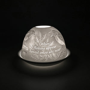Cello Robin porcelain tealight dome