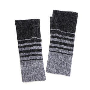 Grey Gradient Stripe Wrist Warmers