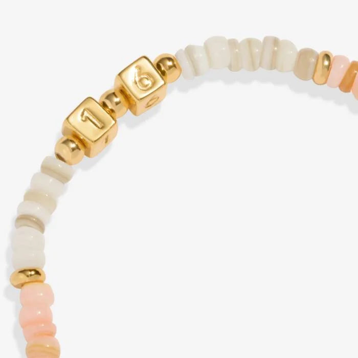 Joma Happy Little Moments '16th Birthday' Bracelet In Gold Plating