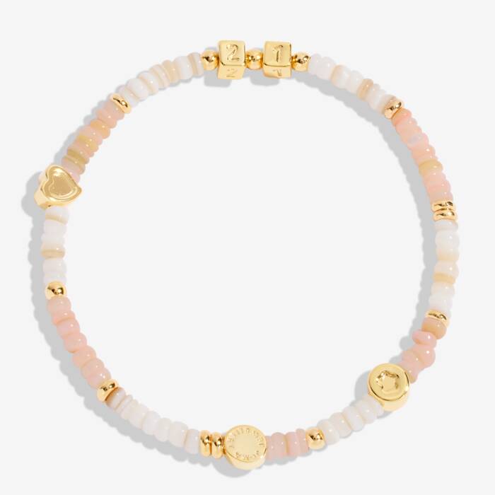Joma Happy Little Moments '21st Birthday' Bracelet In Gold Plating